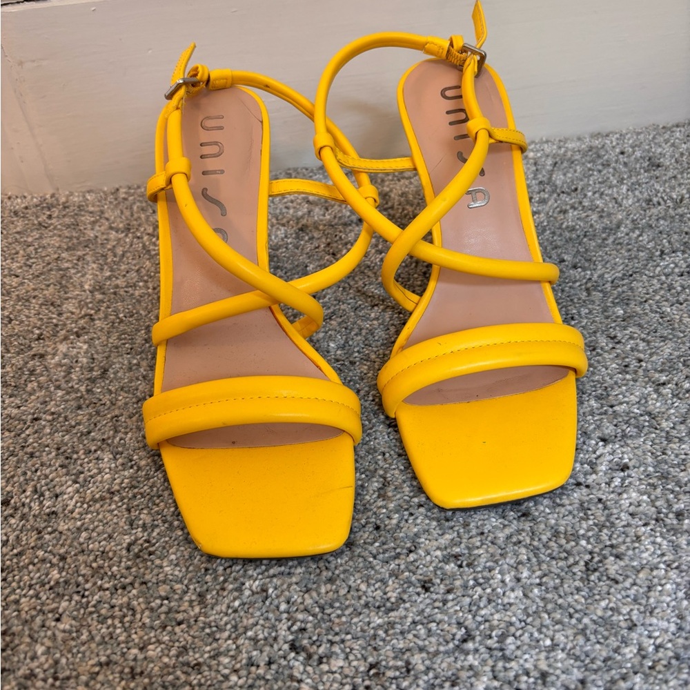 Unisa Bright Yellow Strappy Sandals